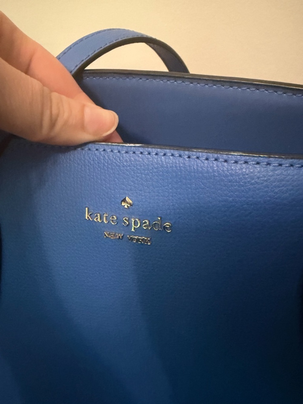 Kate Spade New York Blue Leather Tote textured - Picture 5 of 6